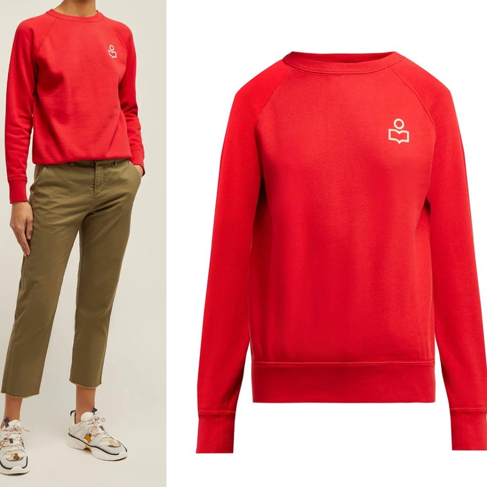 NEW etoile Isabel marant milly red sweatshirt 36